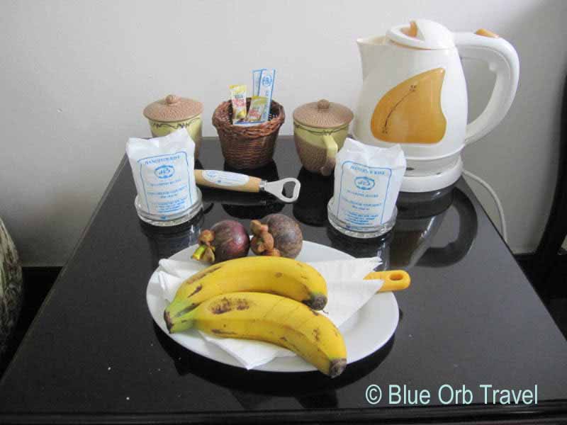 Fruit Basket and Tea Tray at the Hoa Binh Hotel