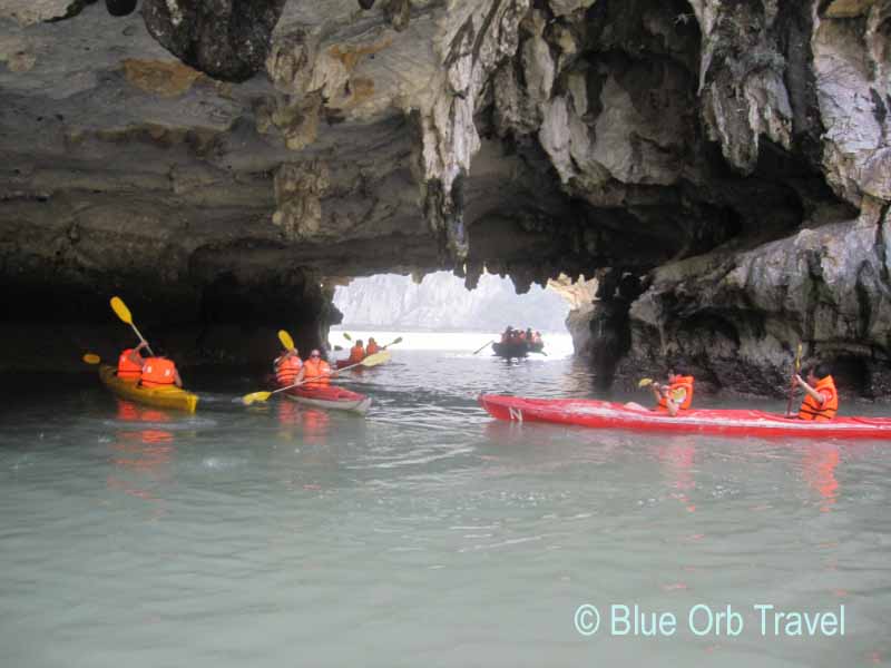Kayaks on Halong Bay