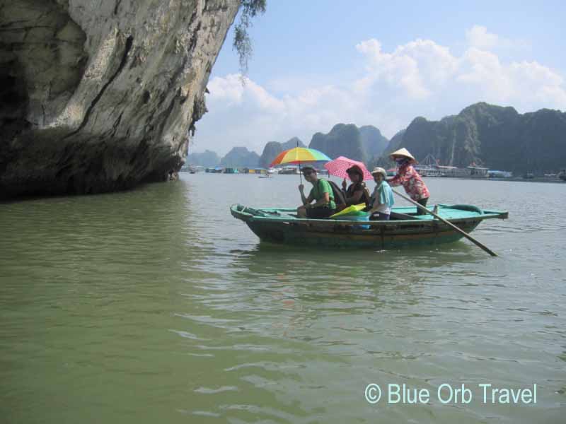 Bamboo Boat on Halong Bay