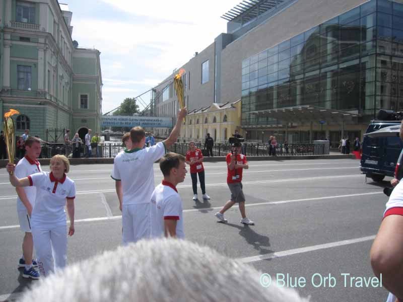 Sochi Winter Olympics Torch, St. Petersburg, Russia