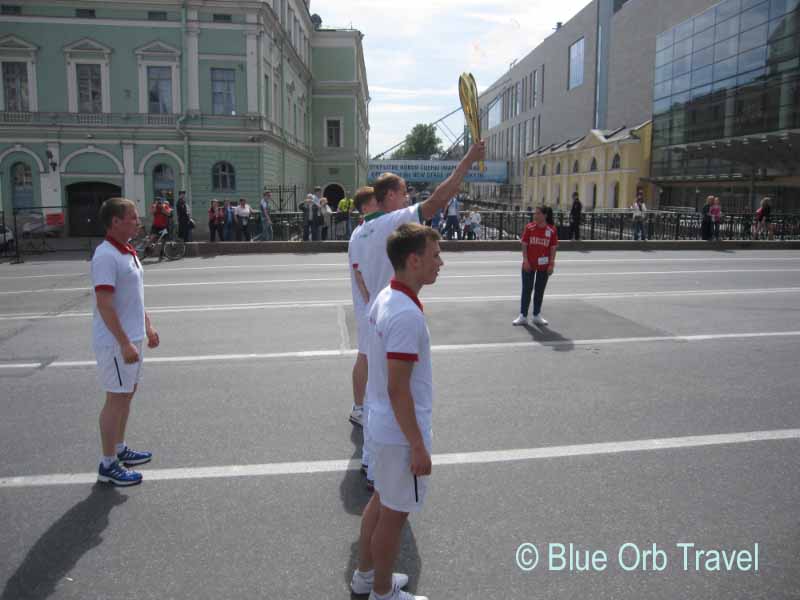 Sochi Winter Olympics Torch, St. Petersburg, Russia