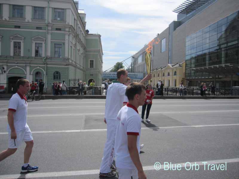 Sochi Winter Olympics Torch, St. Petersburg, Russia