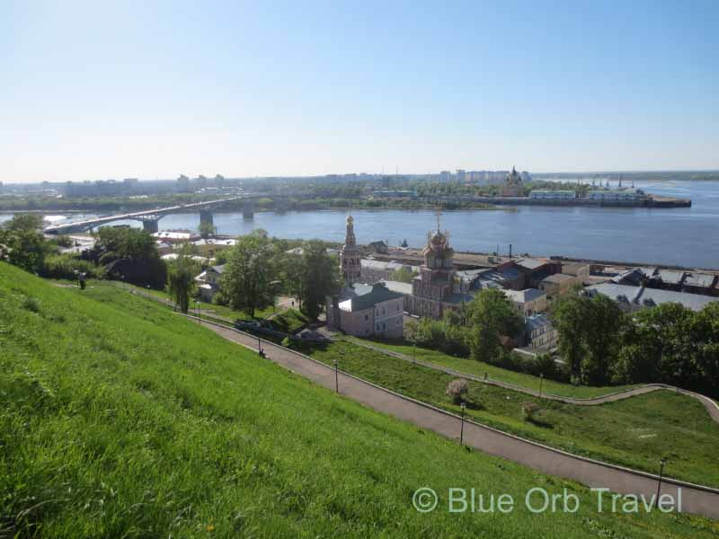 Confluence of Volga and Oka Rivers with Church of the Nativity in Foreground