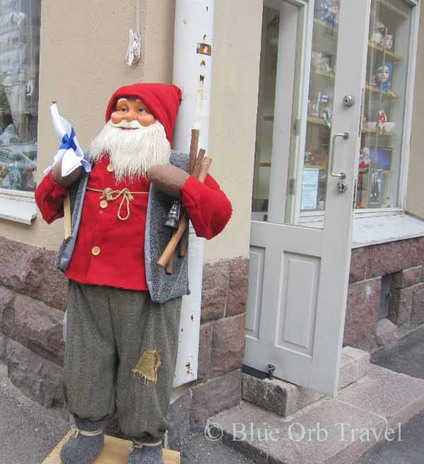 Santa Claus Figure Outside Shop in Helsinki, Finland